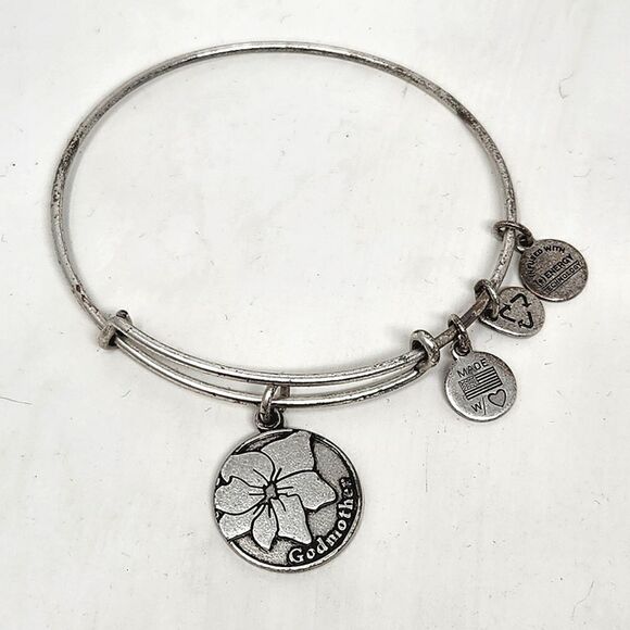 ALEX and ANI Godmother Bangle Bracelet Silver Tone - Picture 1 of 8